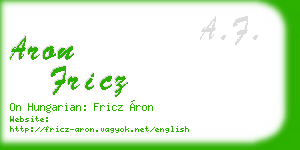 aron fricz business card